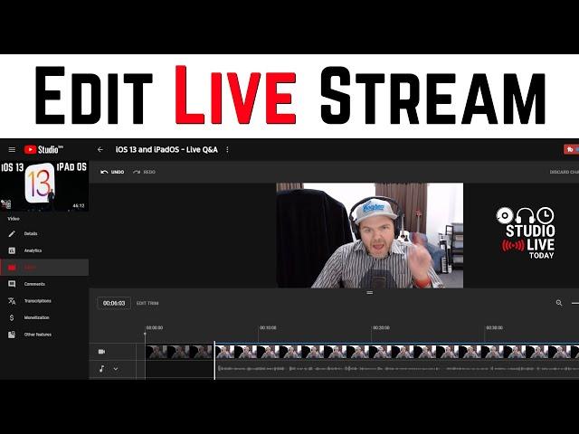 How to edit/trim a live stream video on YouTube