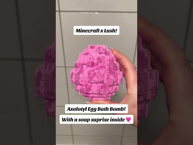 MINECRAFT X LUSH! AXOLOTL BATH BOMB! With A Hidden RARE Soap Suprise Inside! 🩷 #lush #minecraft