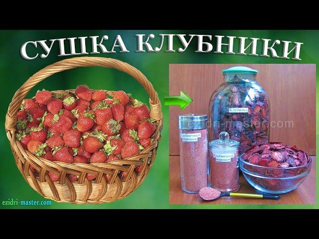 Cушка клубники в сушилке Ezidri