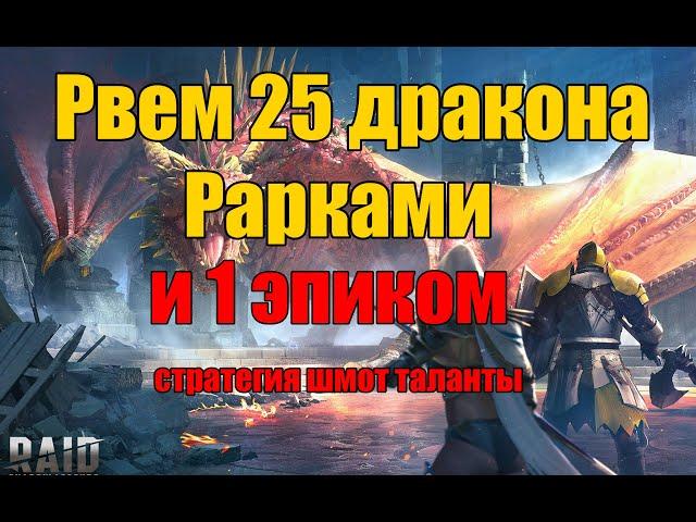 Рвем 25 Дракона рарками. Шмот.таланты. Советы. Raid: Shadow Legends