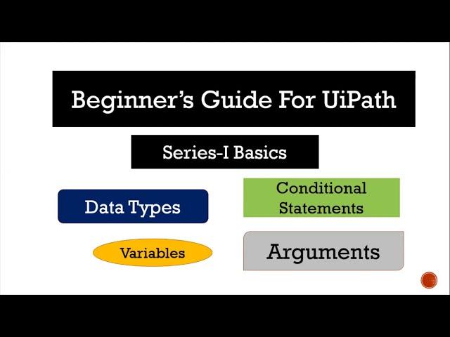 Basics of UiPath - Data types and Variables - Part 1