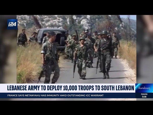 Lebanese army to deploy 10,000 troops to enforce ceasefire