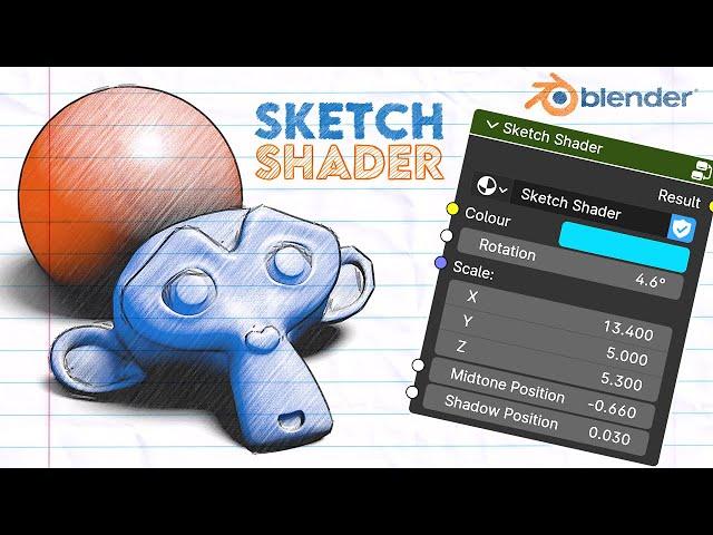 How To Create a Custom Sketch Shader in Blender 4.0!