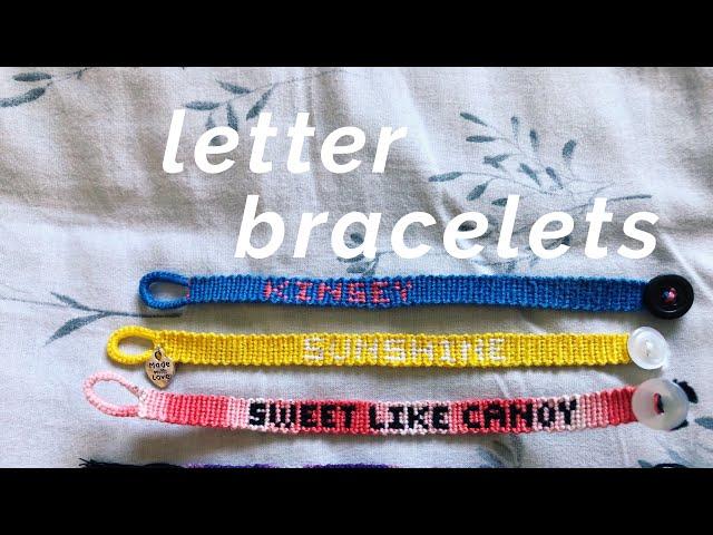 name/letter friendship bracelet tutorial! (advanced)