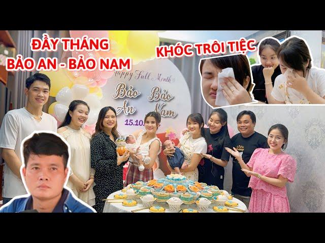 Đầy tháng 2 bé mẹ Nấm đầy đủ Chị Em Cây Dừa & Sp Khương Dừa, Bà Ngân tự dưng khóc nhè vì…