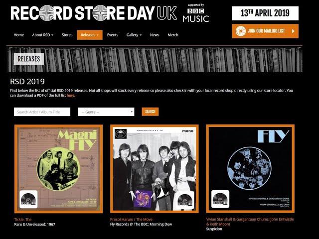 Fly Records Record Store Day UK 2019