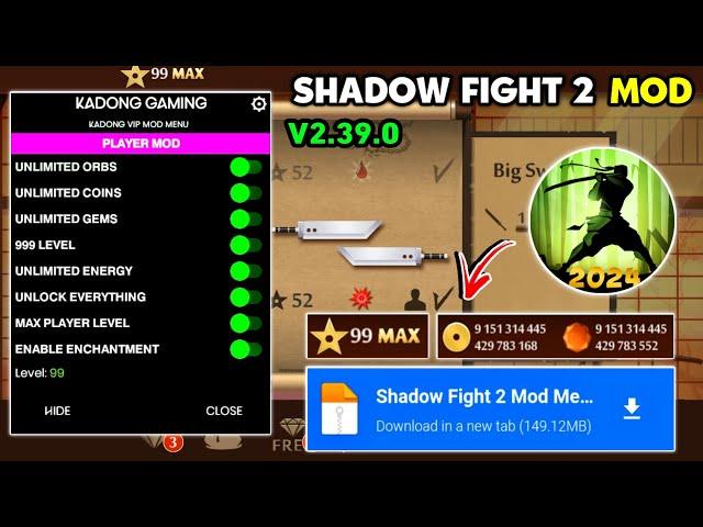 Shadow Fight 2 Mod Menu v2.39.0 | Unlimited Money & Max Level