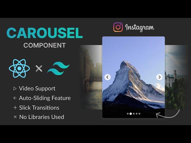 Build a Carousel Component like Instagram purely in ReactJS and TailwindCSS