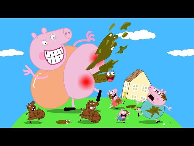 Peppa's Fat Mummy.... Stop the game "Who can hold back laughter the best"| Peppa Pig Funny Animation