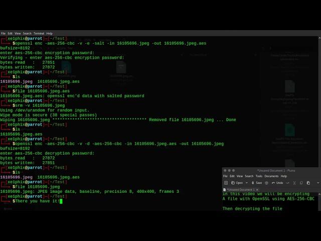 Encrypting Files With OpenSSL Using AES-256-CBC