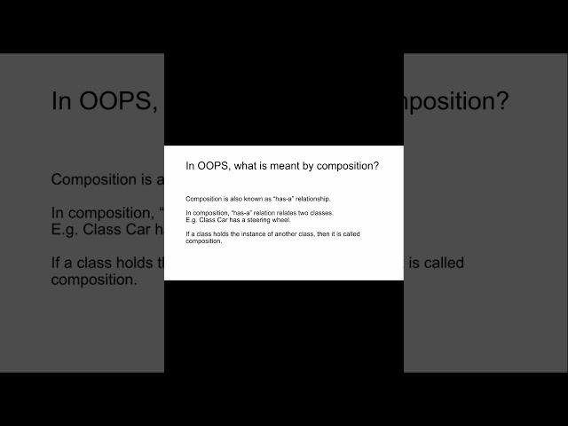 composition in java #javaprogramming #programmingbasics #composition #interview