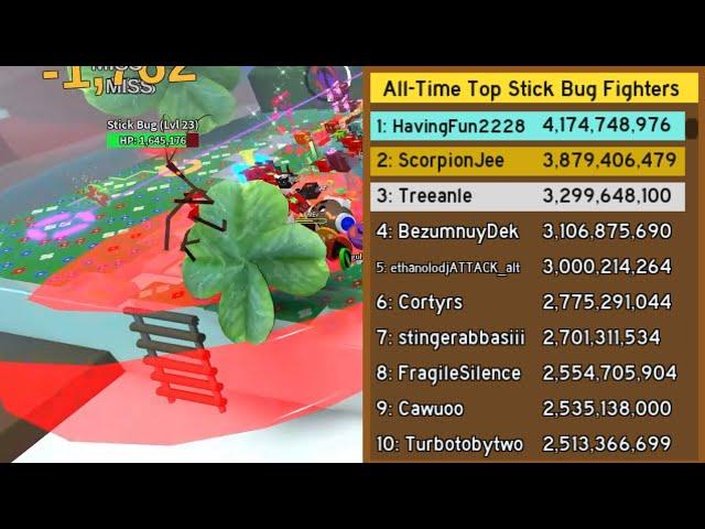 How I got #3 on Stickbug Leaderboard 3.29B Score | Bee Swarm Simulator