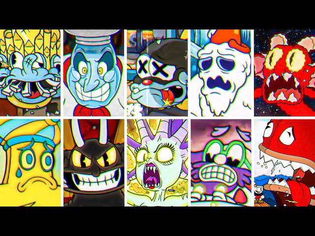 Cuphead 1 & DLC - All Boss Knockout Animations