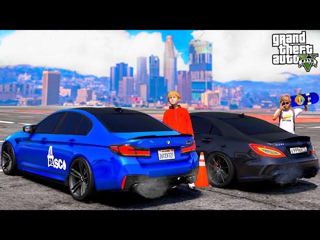 ОПЕРСКАЯ ЕЗДА В GTA 5 - MERCEDES CLS63 НА 1000 СИЛ ПРОТИВ BMW M5 ASCO! УЛИЧНЫЕ ГОНКИ! ВОТЕР