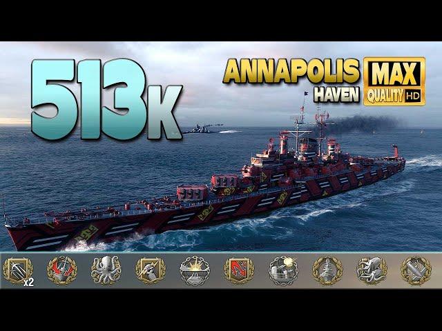Cruiser Annapolis with +500k damage in a outstanding game - World of Warships