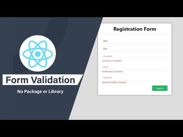 Form Validation in React JS | React Form Validation