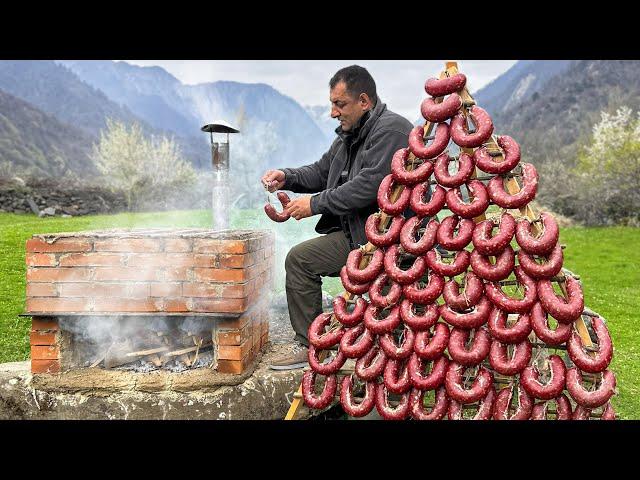 Homemade Sausage With Your Own Hands! An Ancient Way Of Cooking Meat in the Intestines