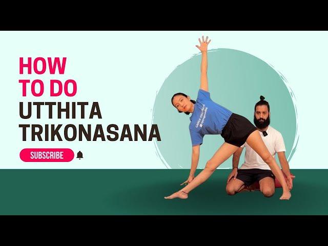 How to do Utthita Trikonasana ( Extended Triangle pose ) | Iyengar yoga