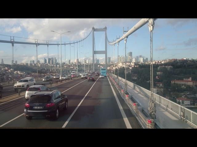 The Bosphorus Bridge, Asia to Europe. 10.12.17