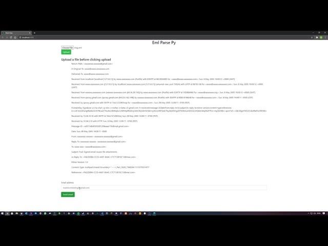 Eml Parse Py - Mail Analysis Application