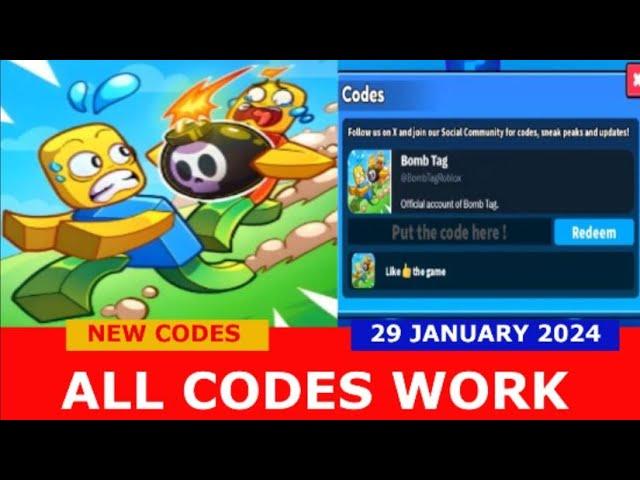 *ALL CODES WORK* [NEW] Bomb Tag ROBLOX | JANUARY 29, 2024