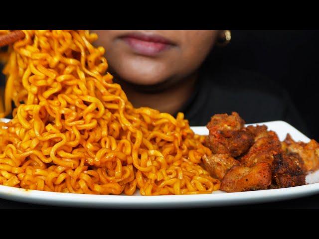 Buldak 2X Spicy Ramen & Fried Chicken: ASMR & Mukbang