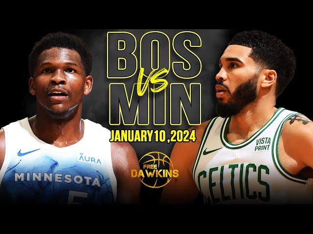 Boston Celtics vs Minnesota Timberwolves Full Game Highlights | January 10, 2024 | FreeDawkins