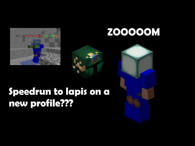 Speedrunning lapis armor on a NEW profile (Hypixel Skyblock)