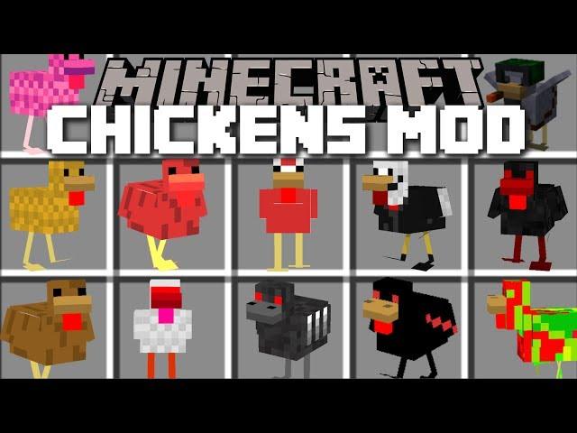 Minecraft LOTS OF CHICKENS MOD / HELP THE CHICKENS TO LIVE THE FARM LIFE!! Minecraft