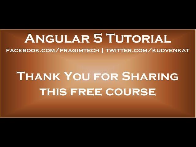 Angular 5 tutorial for beginners