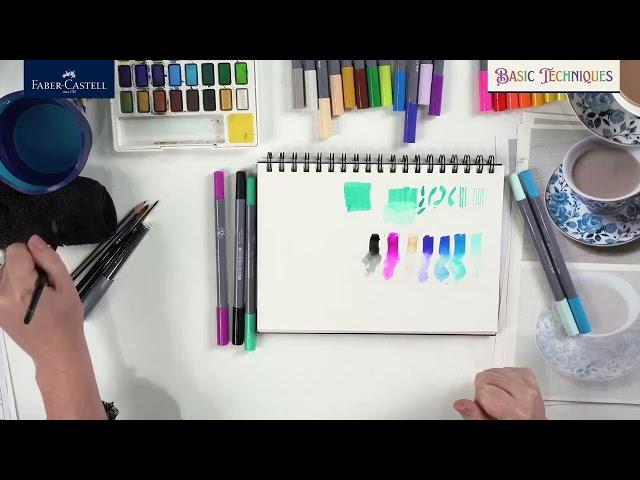 Free Online Goldfaber Aqua Dual Markers Drawing Workshop with artist Liz Steel