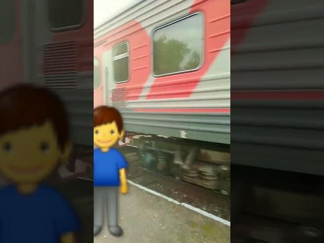 синий поезд с вагоном