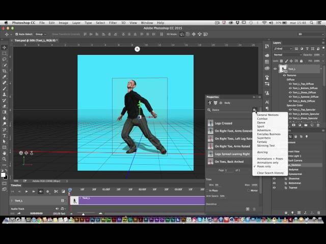 Integración de animaciones de Adobe Fuse en Photoshop CC