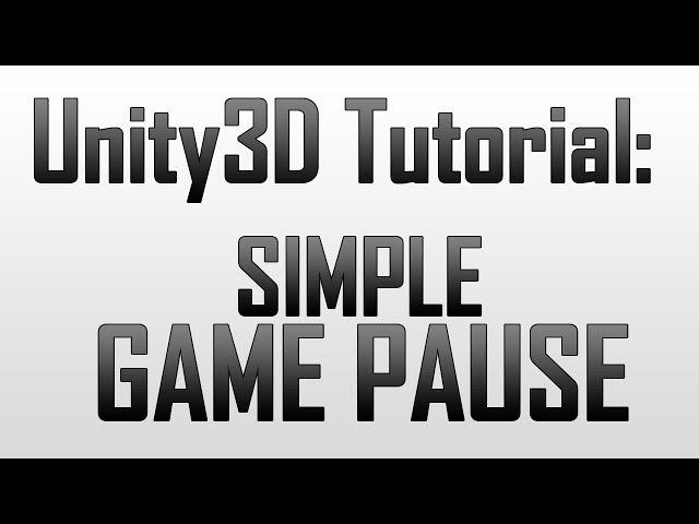 [Unity4] Simple pause menu (JavaScript)