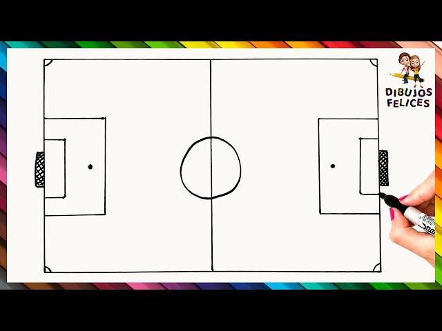 Cómo Dibujar Un Cancha De Futbol Paso A Paso Y Fácil 