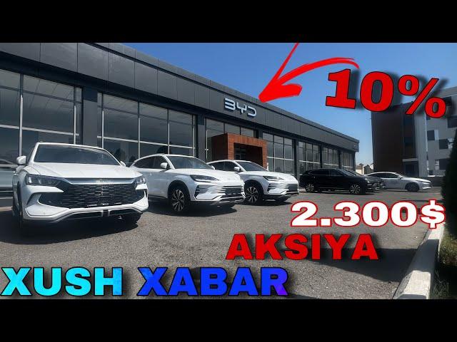 Xushxabar BYD salonda narxlar quladi BYD narxlari 2024