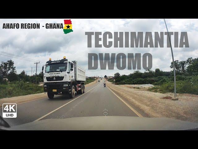 Techimantia to Dwomo Road Drive 4K Tano South Ahafo Region of Ghana