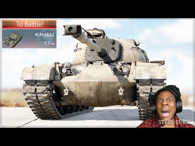 The WORST STOCK tank in War Thunder!  STOCK M48A1 PAINFUL GRIND Experience!