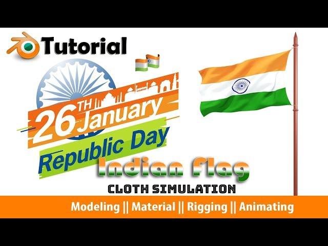 Indian Flag || Blender 2.8 Tutorial || Cloth Simulation