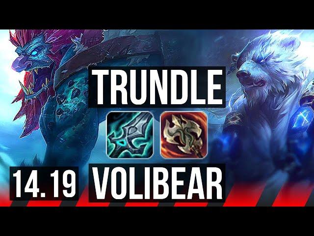 TRUNDLE vs VOLIBEAR (TOP) | Rank 2 Trundle | EUW Challenger | 14.19