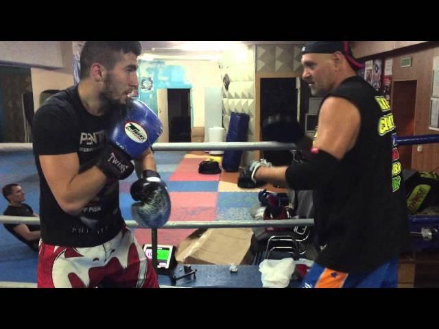 Coach Roman Unique Boxing Technical Mittwork Training with Alim Nabiev