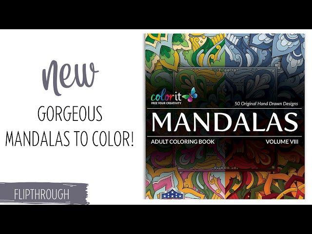 NEW Mandalas 8 by ColorIt | Adult Coloring Book Review