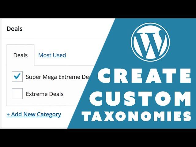 How To Create Custom Taxonomies In WordPress