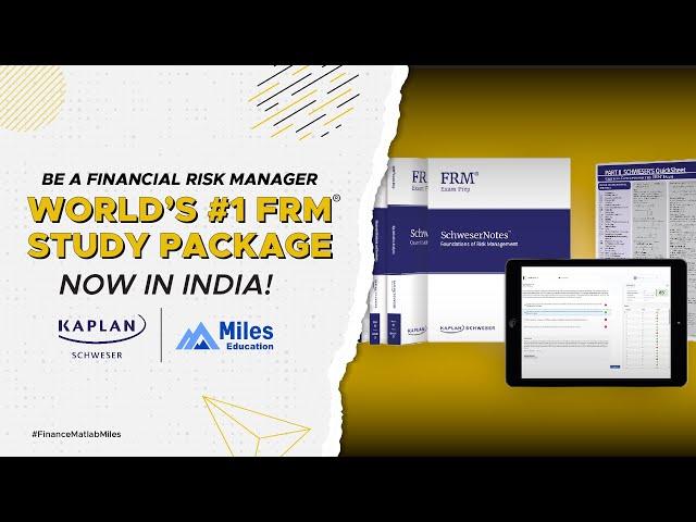 FRM Course | Miles-Schweser brings World's #1 FRM Study Package & Test Bank to India