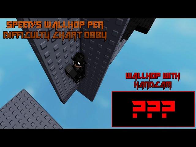 Wallhopping with Handcam | Speed's Wallhop Per Difficulty Chart Obby (ROBLOX Obby)