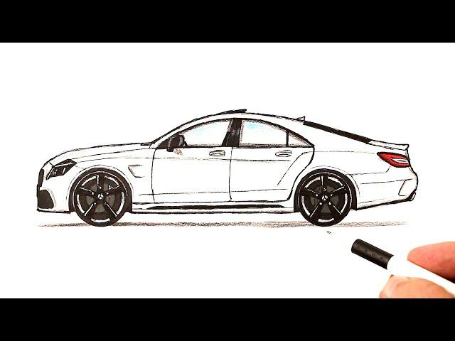 Как нарисовать Mercedes-Benz CLS 63 AMG