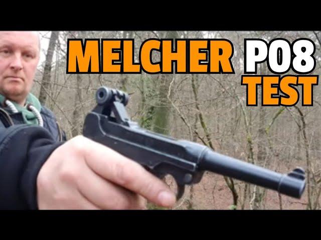  MELCHER P08 TEST  Testing the Parabellum Luger 08 Blank Replica by Melcher