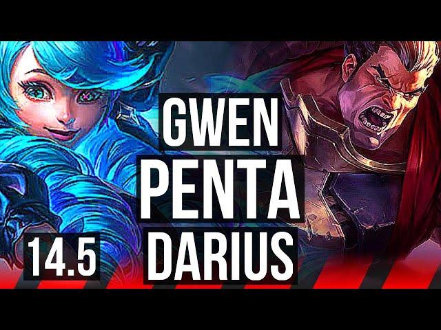 GWEN vs DARIUS (TOP) | Penta, 11/2/7, Legendary | KR Challenger | 14.5