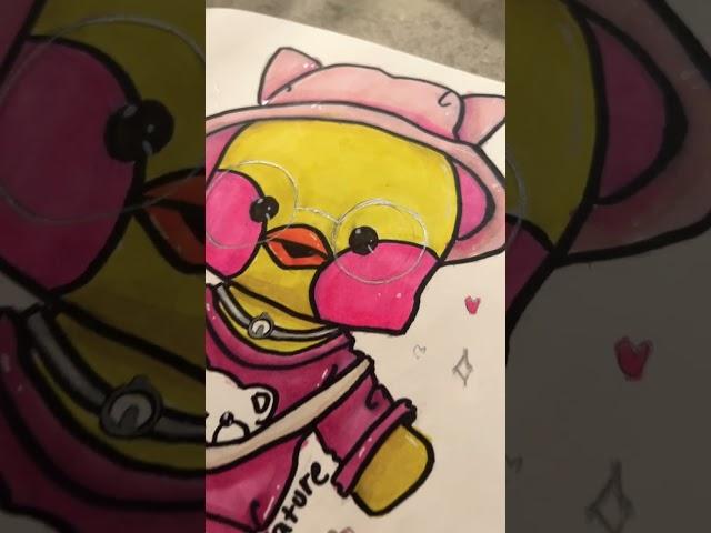 Cute LALAFANFAN DUCK drawing #drawing #shorts #viraltiktok #lalafanfan