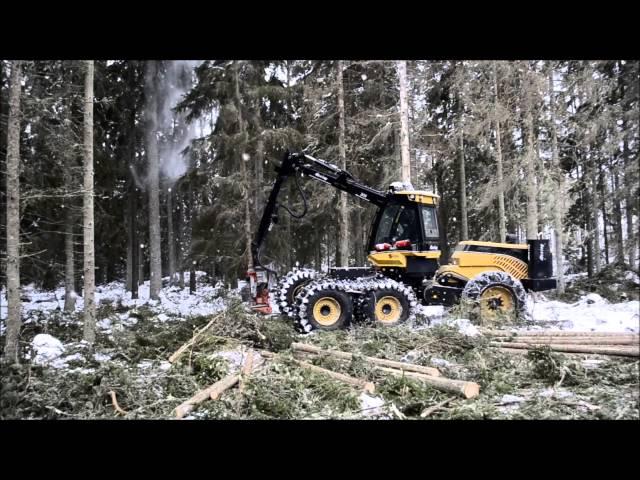 Eco Log 590D +Blue - Harvester with Log Max 6000B Winter Forestry Unique Logging